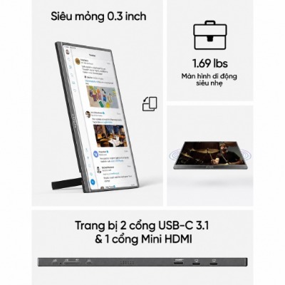 Màn Hình Di Động ARZOPA A1M 17.3" IPS FHD | HDR | Plug & Play | USB-C HDMI | Chính Hãng | Hỏa Tốc