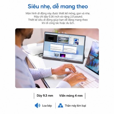 Màn Hình Di Động ARZOPA A1M 17.3" IPS FHD | HDR | Plug & Play | USB-C HDMI | Chính Hãng | Hỏa Tốc