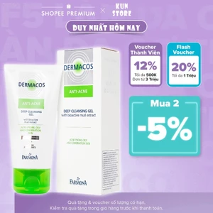Sữa Rửa Mặt Dịu Nhẹ Làm Sạch Sâu Dermacos Anti-Acne Deep Cleansing Gel 150ml