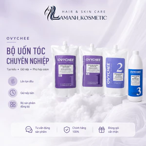 Bộ Thuốc Uốn Tóc OVYCHEE 1000ml | Tạo Sóng Xoăn, Giữ Nếp, Phù Hợp Salon Chuyên Nghiệp.