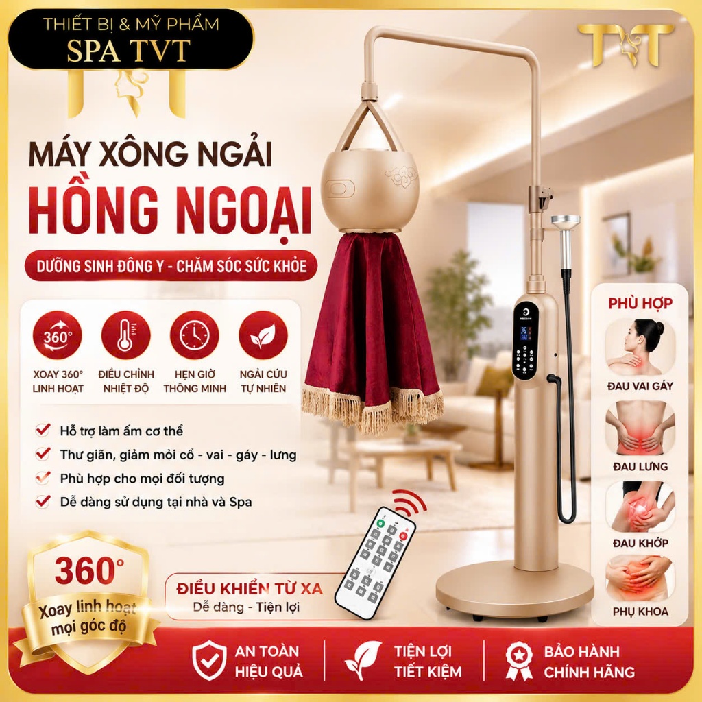 MÁY XÔNG NGẢI CỨU KHÔ TVT XN3 XN3S, MÁY XÔNG HỒNG NGOẠI DƯỠNG SINH, LÀM ẤM CƠ THỂ, HỖ TRỢ THƯ GIÃN