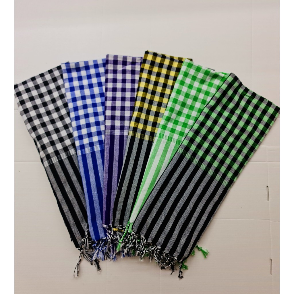 Khăn Rằn Nam Bộ Loại Tốt, Màu Xanh Dương - Trắng Khổ Lớn 160X60 cm