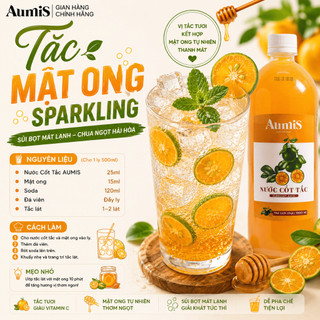 Combo 2 Chai Nước Cốt Tắc Aumis 1000ml – Giải Pháp Thay Tắc Tươi, Pha Trà Trái Cây Thanh Mát Ngày Hè