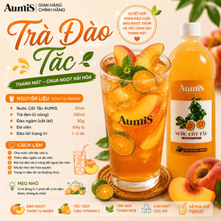 Combo 2 Chai Nước Cốt Tắc Aumis 1000ml – Giải Pháp Thay Tắc Tươi, Pha Trà Trái Cây Thanh Mát Ngày Hè