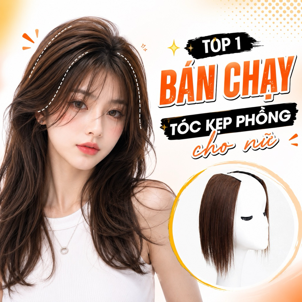[HÀNG CAO CẤP] KẸP PHÍM PHỒNG CONG LÀM DÀY TÓC