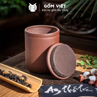 Hũ trà trà tử sa ATT cao cấp vuốt tay thủ công phong cách cổ điển - Gốm sứ Bát Tràng - Gốm Việt