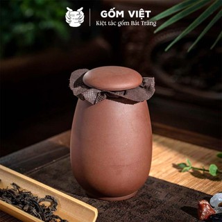 Hũ trà trà tử sa ATT cao cấp vuốt tay thủ công phong cách cổ điển - Gốm sứ Bát Tràng - Gốm Việt