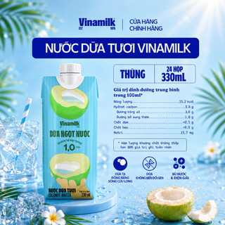 Nước Dừa Tươi Vinamilk 330ml - Thùng 24 Hộp