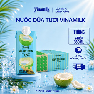Nước Dừa Tươi Vinamilk 330ml - Thùng 24 Hộp