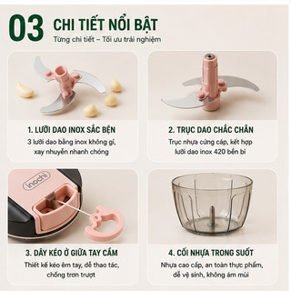 Dụng Cụ Xay Tỏi Ớt Inochi: Nhanh Chóng, Tiện Lợi, Cao Cấp - Biến Hóa Món Ăn