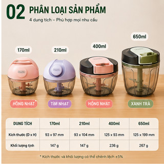 Dụng Cụ Xay Tỏi Ớt Inochi: Nhanh Chóng, Tiện Lợi, Cao Cấp - Biến Hóa Món Ăn