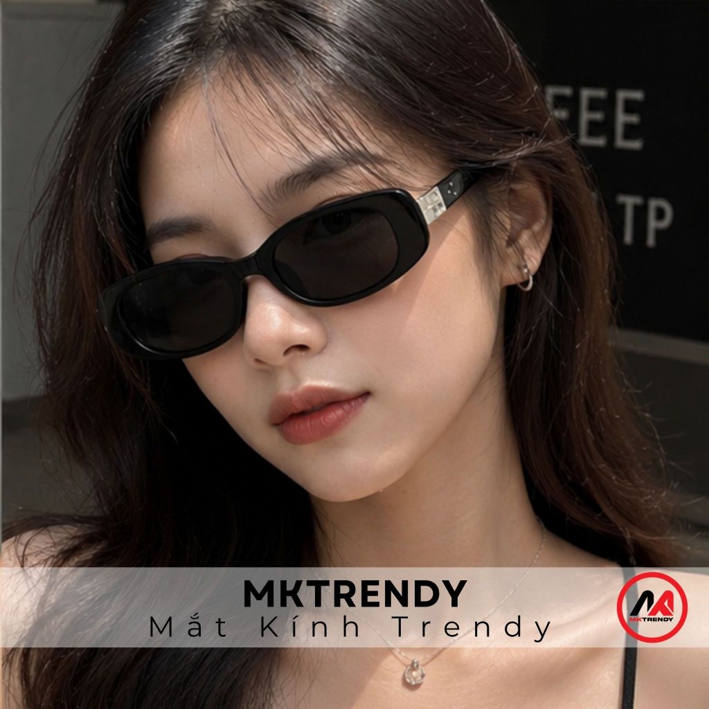 Kính râm gọng vuông MKTRENDY kính mát chống tia UV thời trang nam nữ phong cách sang trọng cao cấp T603