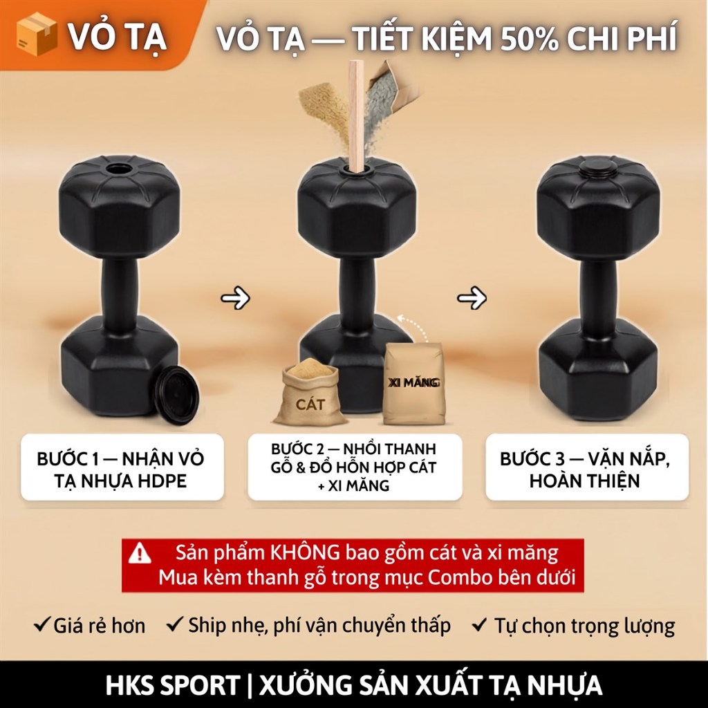 Tạ tay bọc nhựa cao cấp loại 1 mẫu mới 2026 (1kg, 2kg, 3kg, 4kg, 5kg, 6kg, 7kg,8kg)