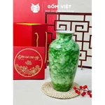 Bình, lọ hoa vân đá nhiều màu sắc cao 30cm, vành miệng chỉ vàng kim - Gốm sứ Bát Tràng - Gốm Việt — ảnh 4