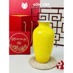 Bình, lọ hoa vân đá nhiều màu sắc cao 30cm, vành miệng chỉ vàng kim - Gốm sứ Bát Tràng - Gốm Việt — ảnh 6
