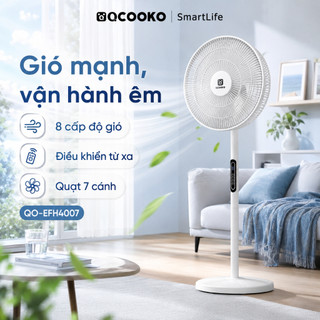 [Hàng Mới Ưu Đãi]Quạt Cây Đứng 7 Cánh QCOOKO Quạt Đứng Làm Mát Cực Nhanh Điều Khiển Từ Xa