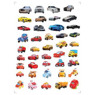 Set 50 hình sticker ngộ nghĩnh oto cho bé Sticker cute trang trí xe, điện thoại, laptop