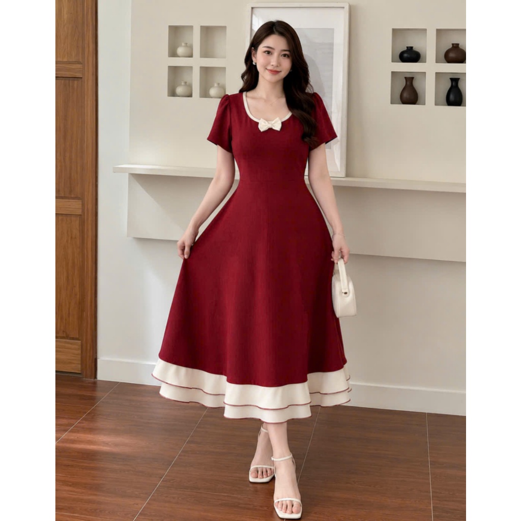 Đầm Bigsize Nữ Mặc Tết Sang Trọng Dáng Ngắn & Dài Váy Chữ A Che Khuyết Điểm Cho Nàng 58–92kg A692+A693