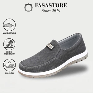 Giày Lười Nam, Giày Vải Nam FASASTORE Siêu Nhẹ, Giày Đi Bộ, Thể Dục Thể Thao Êm, Mềm, Bền Đẹp