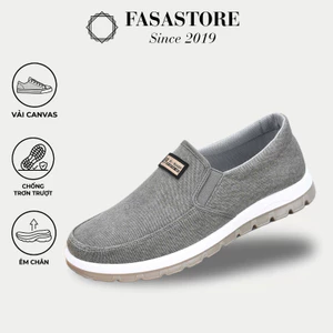 Giày Lười Nam Vải Lưới FASASTORE – Đế Cao Su Nguyên Khối, Êm Chân, Siêu Nhẹ Đi Hàng Ngày