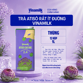 Trà Atisô Rất Ít Đường Vinamilk 1L - 12 Hộp