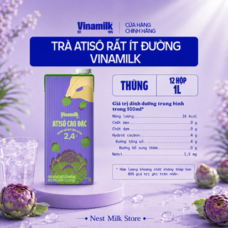 Trà Atisô Rất Ít Đường Vinamilk 1L - 12 Hộp