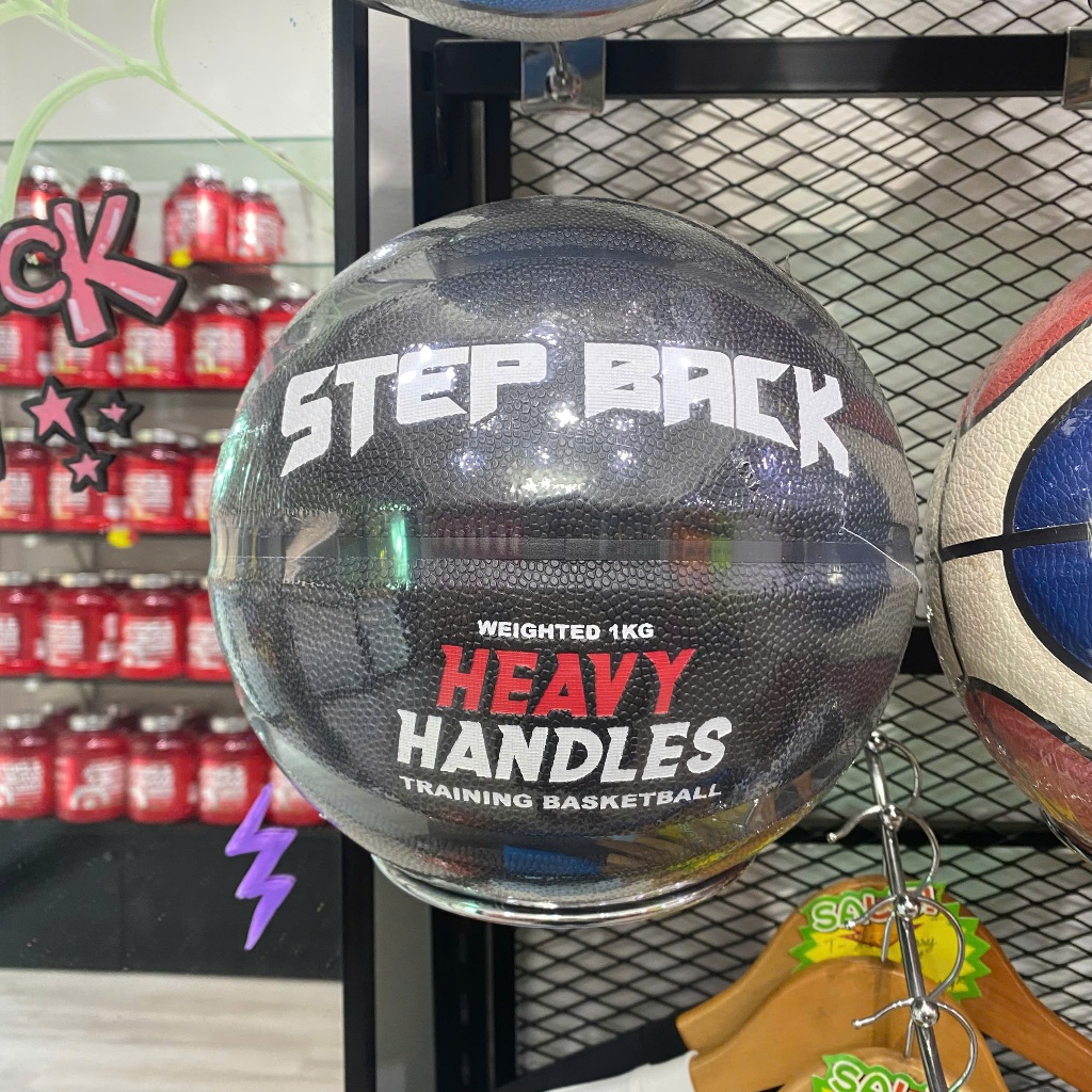 Bóng rổ tập luyện Stepback Heavy Handles 1kg size 7 tăng lực tay và kiểm soát bóng