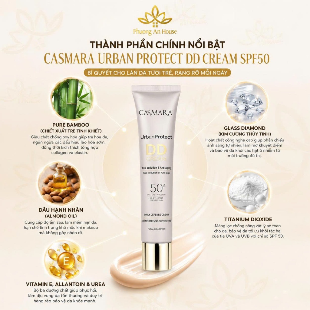 Kem ngày đô thị 4 trong 1 Casmara DD Cream Urban Protect 50mL