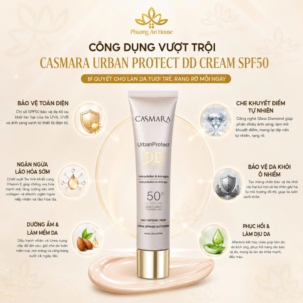 Kem ngày đô thị 4 trong 1 Casmara DD Cream Urban Protect 50mL