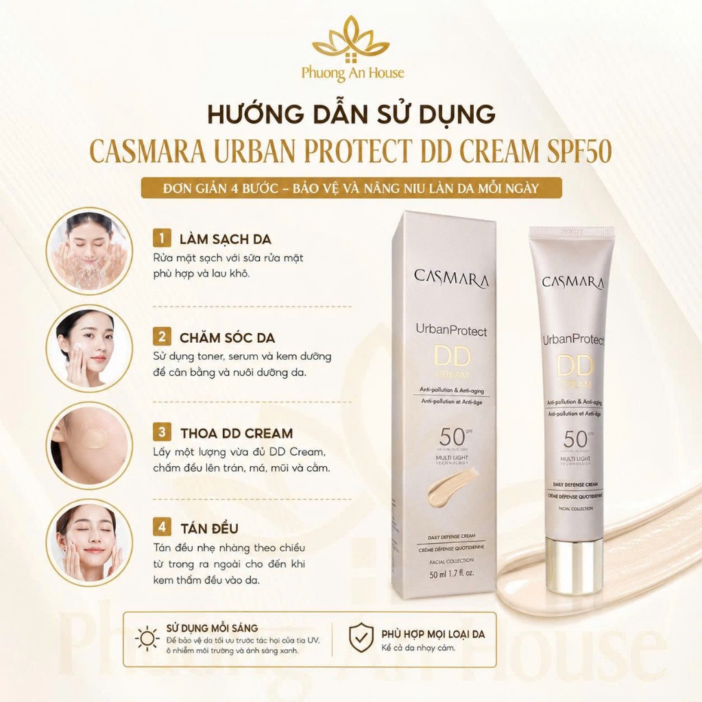 Kem ngày đô thị 4 trong 1 Casmara DD Cream Urban Protect 50mL