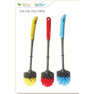 [Kleex] Cọ toilet đầu cong tròn tiện lợi, cây chà cầu đầu tròn cao cấp đa năng có móc treo - NP22