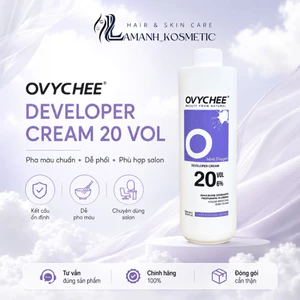 Oxy Trợ Nhuộm OVYCHEE Developer Cream 20 VOL 6% 1000ml | Dễ Pha Màu, Hỗ Trợ Lên Màu Chuẩn Salon.