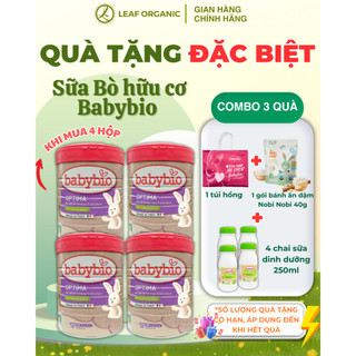 Combo 4 Hộp Sữa Bò Hữu Cơ Babybio Số 1, 2, 3 – Dinh Dưỡng Theo Từng Giai Đoạn Của Bé