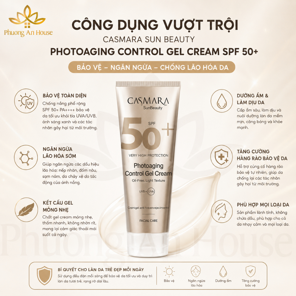 Kem chống nắng CASMARA PHOTOAGING CONTROL GEL CREAM SPF 50