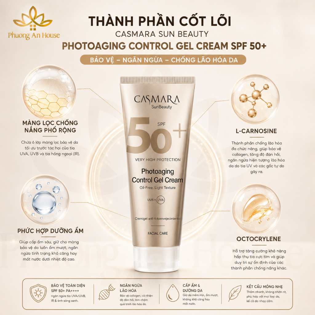 Kem chống nắng CASMARA PHOTOAGING CONTROL GEL CREAM SPF 50