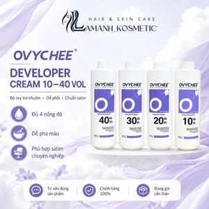 Oxy Trợ Nhuộm OVYCHEE Developer Cream 1000ml | 3% 6% 9% 12%, Kem Oxy Pha Thuốc Nhuộm Chuyên Dùng Salon.