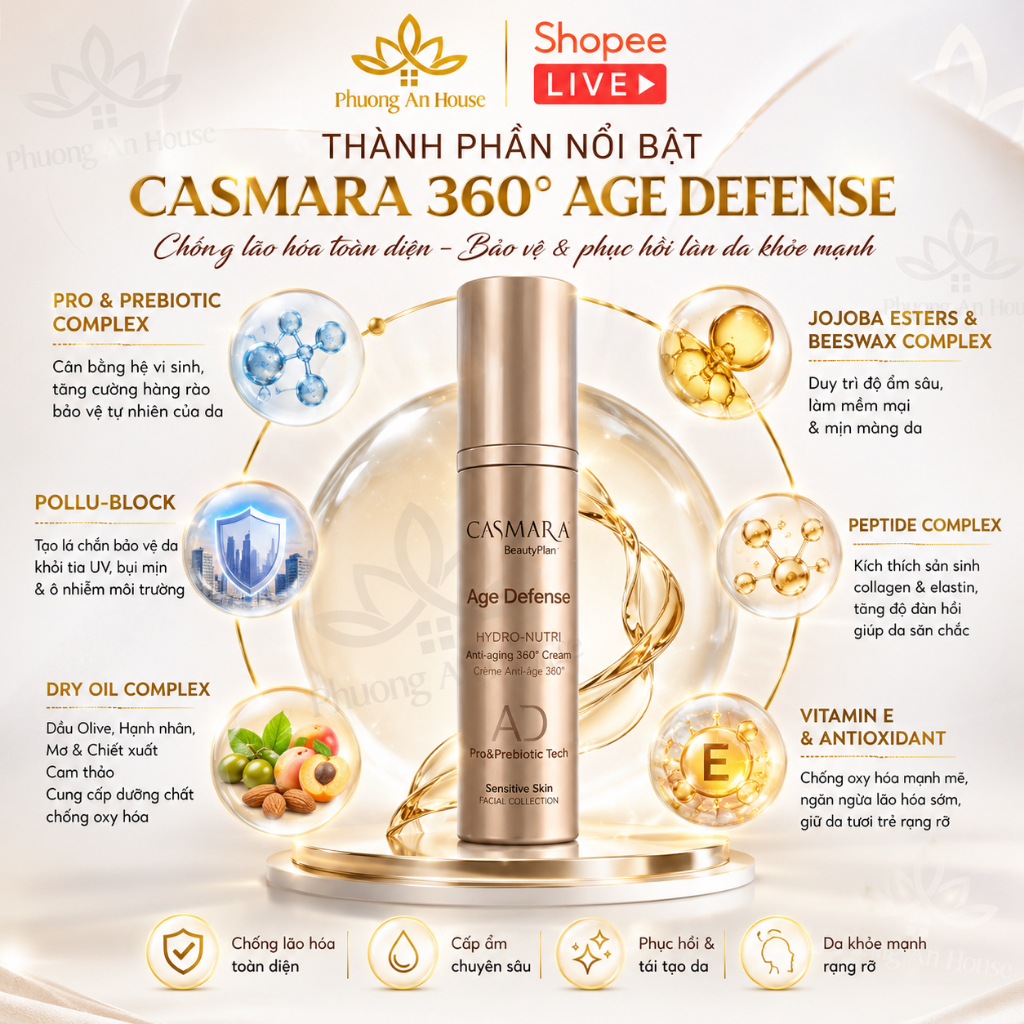 Kem dưỡng chống lão hóa CASMARA 360 Age Defense 50mL