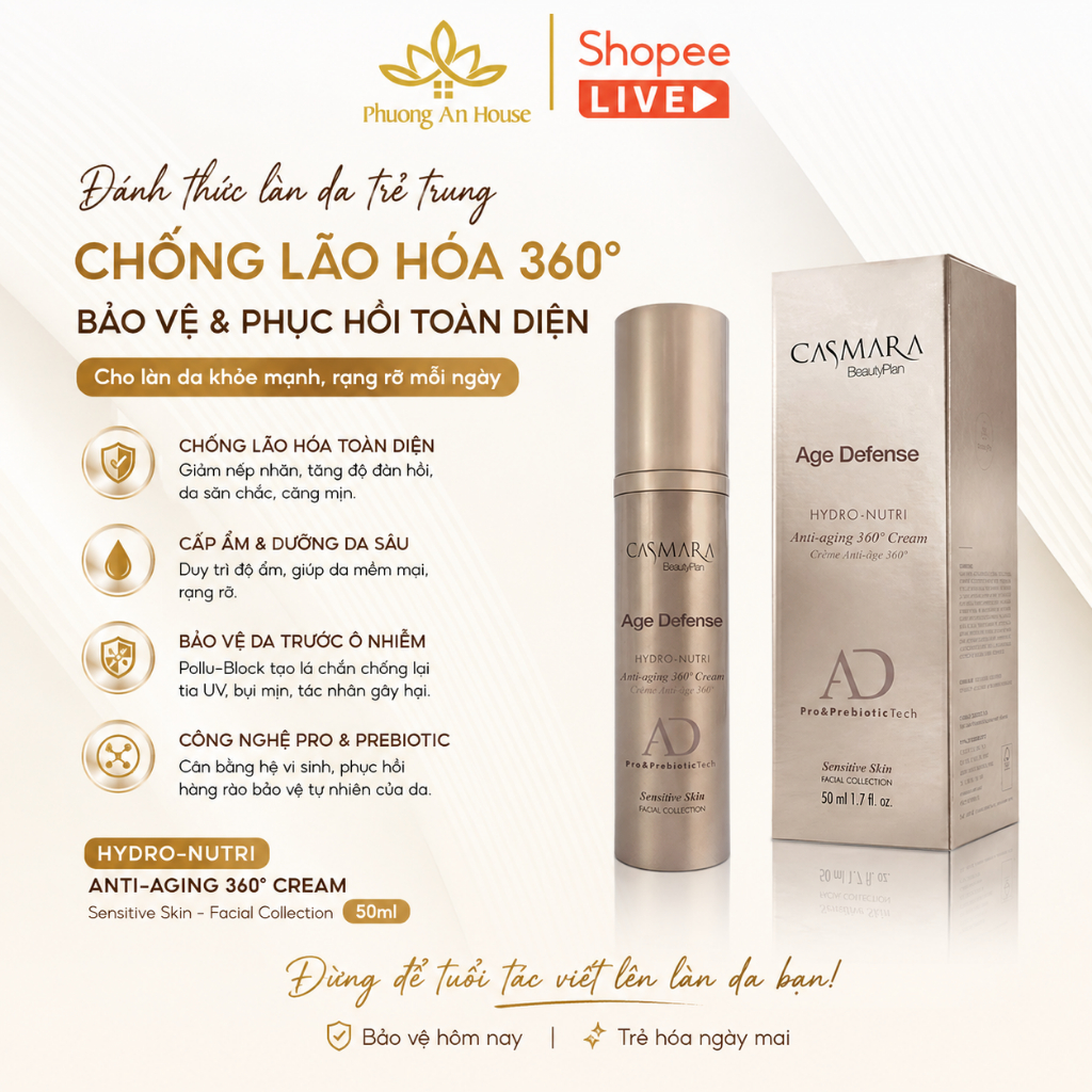Kem dưỡng chống lão hóa CASMARA 360 Age Defense 50mL