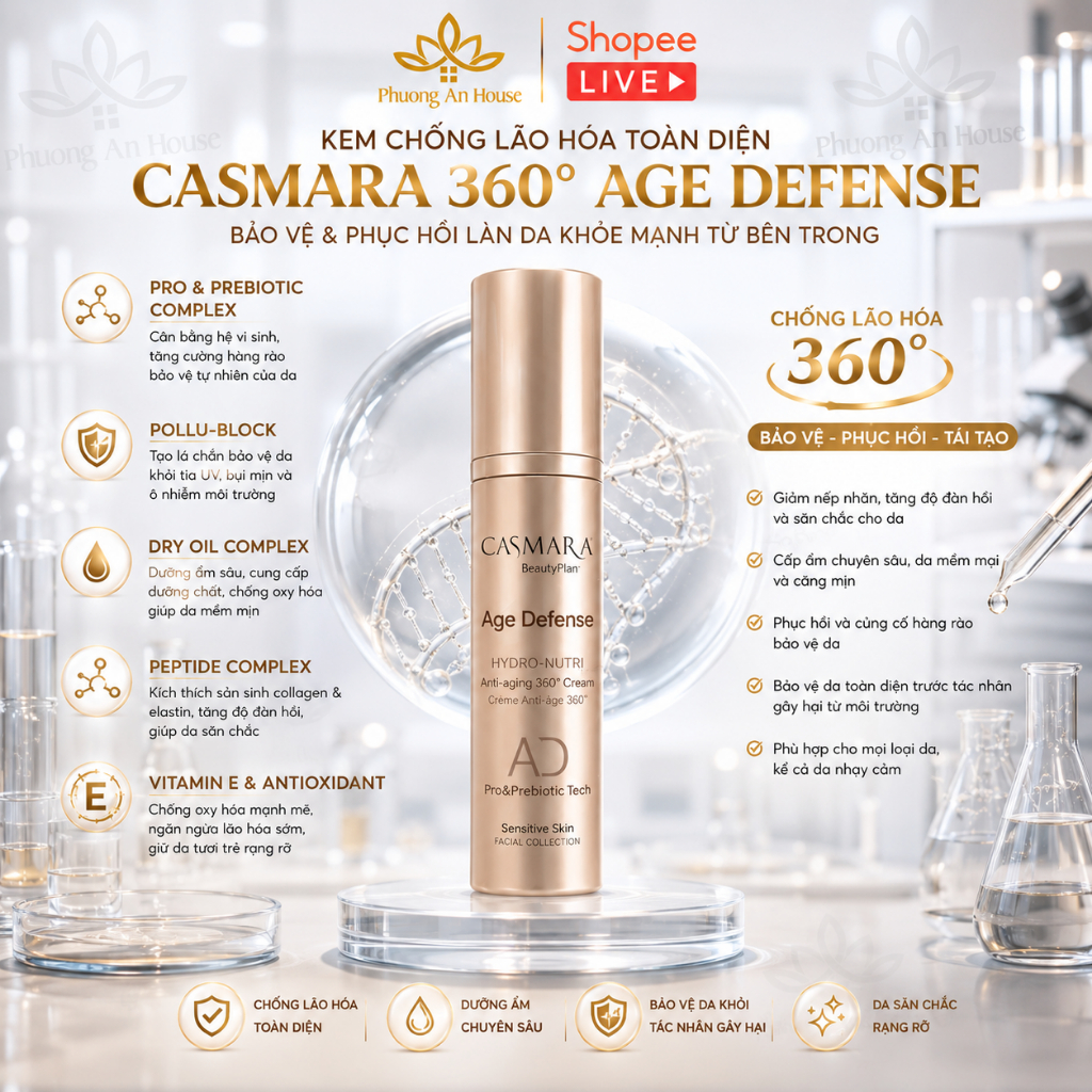 Kem dưỡng chống lão hóa CASMARA 360 Age Defense 50mL