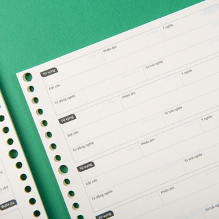 Giấy Refill Học Từ Vựng Classmate 100GSM Giúp Nhớ Từ Vựng Hiệu Quả, Ruột Sổ Còng Học Ngoại Ngữ Kẻ Sẵn Bảng Khoa Học