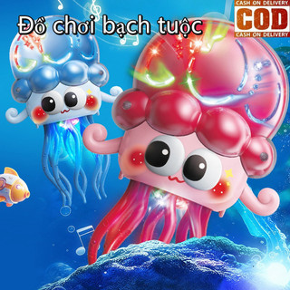 Đồ Chơi Bạch Tuộc Điện Tử Nhảy Múa Thông Minh – Có Đèn LED 7 Màu, Nhạc Vui Nhộn, Tự Động Né Vật Cản, Nhựa ABS An Toàn
