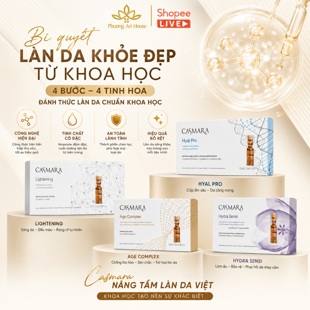 Huyết thanh dưỡng da Casmara 20 ống x 2.5ml- Phương An House