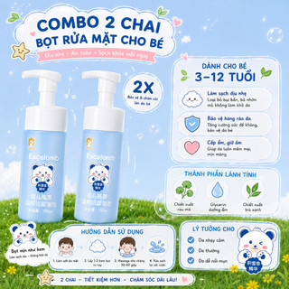 BỌT RỬA MẶT DÀNH CHO BÉ TỪ 3-12 TUỔI EXCELAMB,RỬA SẠCH BỤI BẨN,DỊU NHẸ,LÀNH TÍNH 150ML