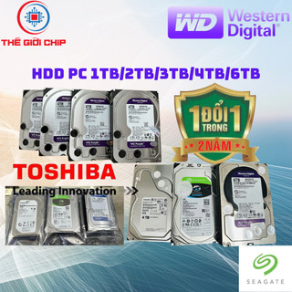 Ổ cứng HDD Western/Seagate/Toshiba 1TB*2TB**3TB*4TB*6TB (3.5 inch/Sata 3) l camera & PC like new Bảo hành 24 tháng
