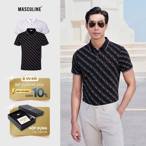 Áo polo nam MASCULINE APL611 sản xuất tại Việt Nam thiết kế ôm gọn dáng Slim Fit