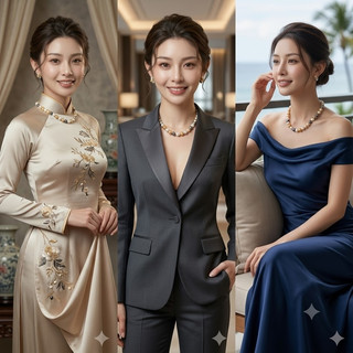 [N995] Vòng Cổ Ngọc Trai Mix Màu Trắng Xám Vàng, Dây Chuyền Ngọc Trai Thân Tạo, Chuỗi Hạt Ngọc - DAISYN
