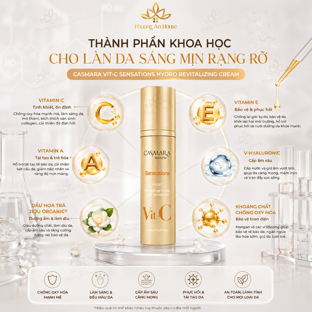 Bộ Đôi Casmara Vit-C Sensations Vitamin C | Dưỡng Sáng, Cấp Ẩm, Phục Hồi Da Xỉn Màu