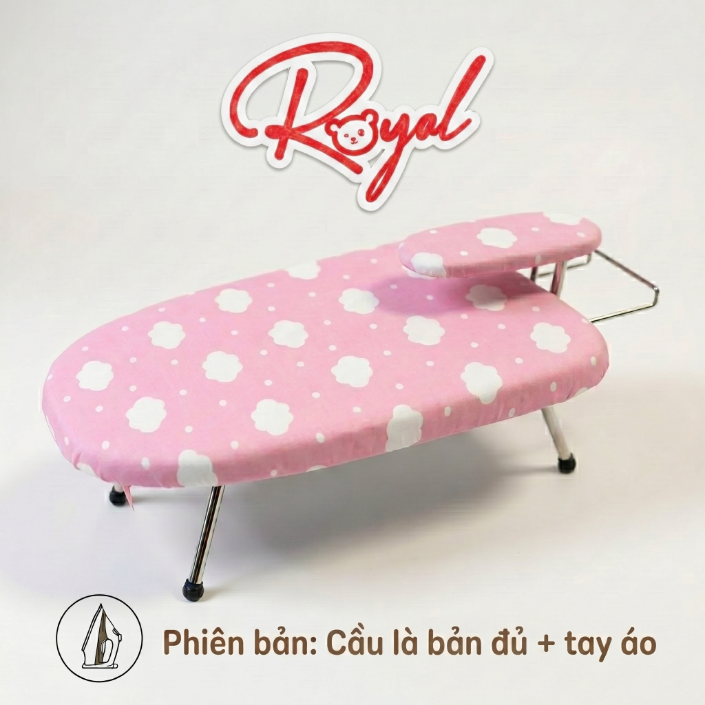 Bàn Để Ủi Quần Áo Royal Kích Thước Nhỏ Dễ Dàng Cất Gọn Giúp Tối Ưu Không Gian Kèm Lớp Lót Cotton Chống Bỏng
