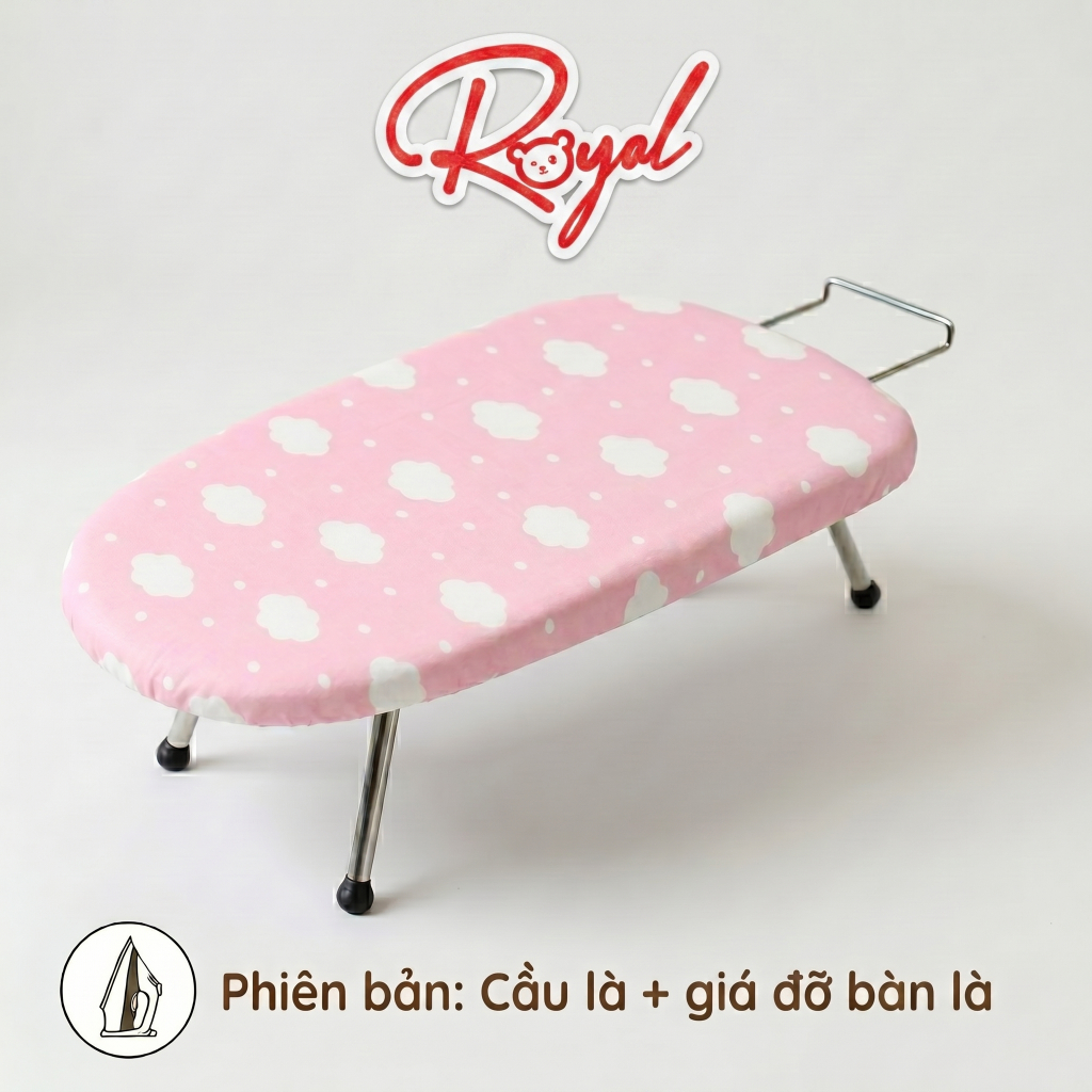 Bàn Để Ủi Quần Áo Royal Kích Thước Nhỏ Dễ Dàng Cất Gọn Giúp Tối Ưu Không Gian Kèm Lớp Lót Cotton Chống Bỏng