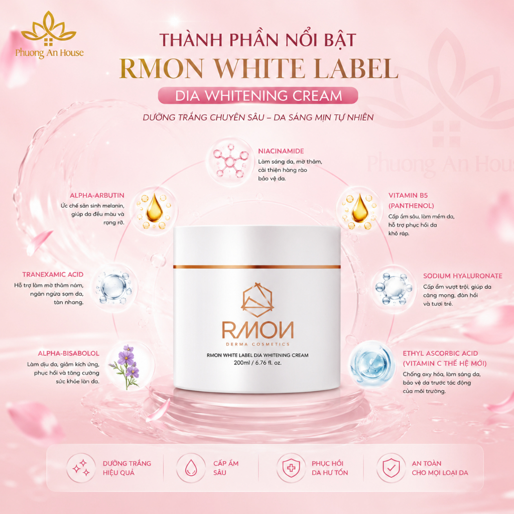 Kem dưỡng trắng da body RMON hàng công ty chính hãng Hàn Quốc 200ml